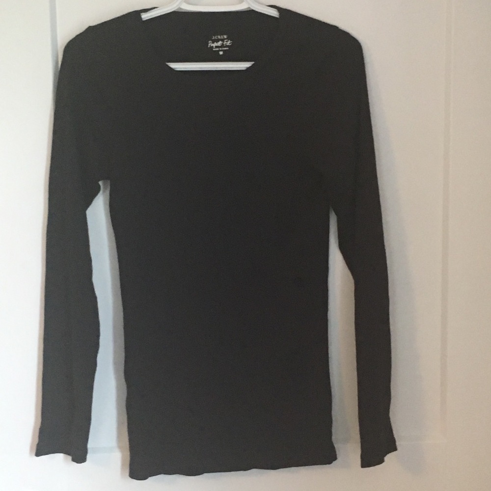 Black long-sleeve top